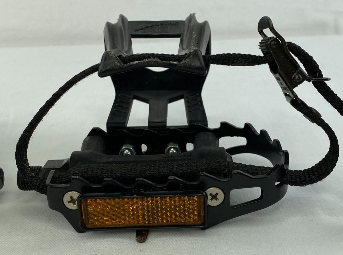 Sakae Pedals w/ Christophe 43 Toe Clips Metal Plastic Bicycle Parts **NOTE** B55