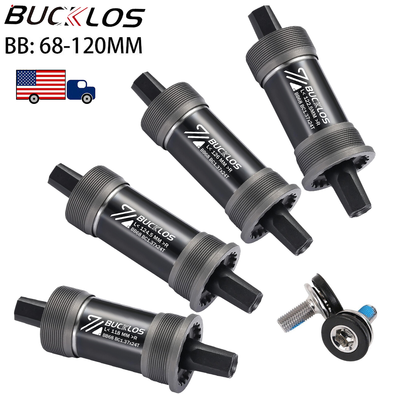 Bike Square Taper JIS Bottom Bracket Sealed Bearing For Shimano BSA 68 Threaded