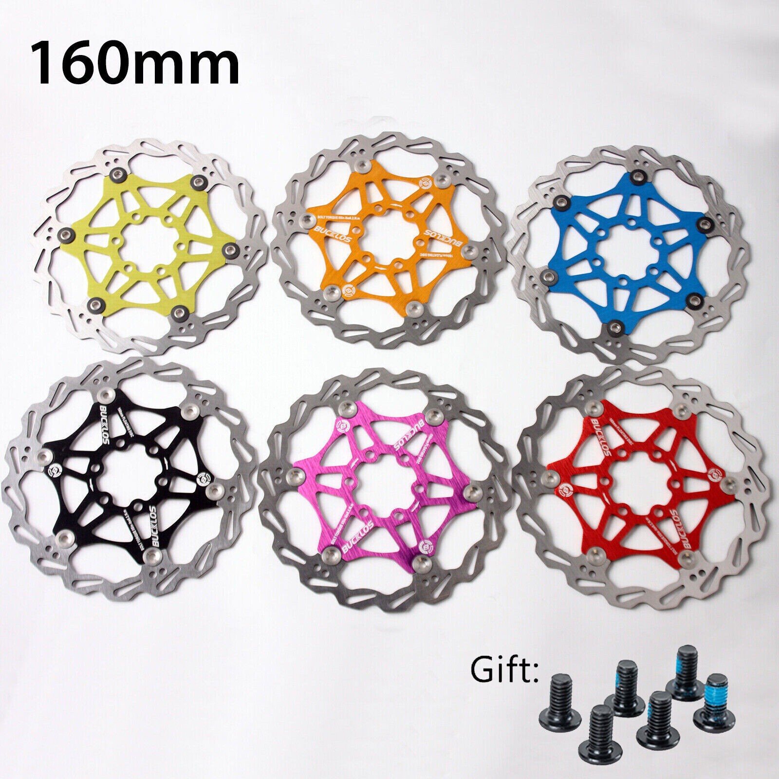 2PC Floating Disc Brake Rotor 160/180/203mm 6 Bolt MTB Bike Rotor BMX