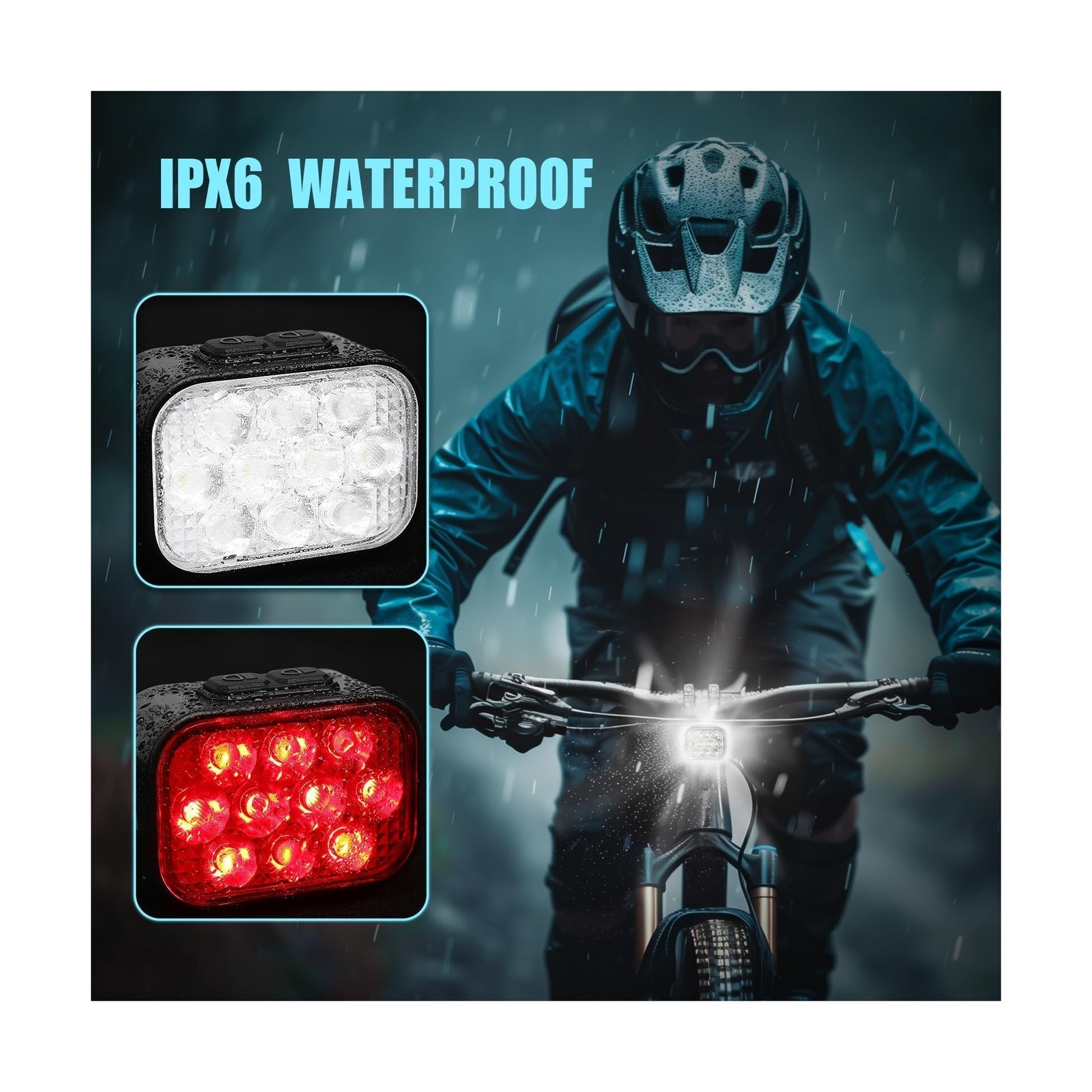 BUCKLOS Bike Lights Front and Back for Night Riding, 10 LED Ult… FAST USA SHIP