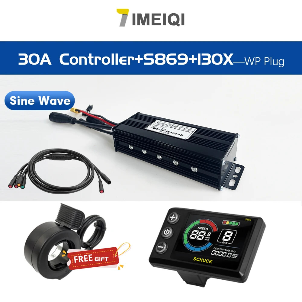 E-bike 3-mode Sine Wave Brushless Motor Controller Kits 36V 48V 17A/26A/30A/40A