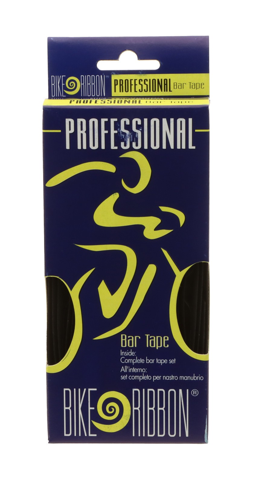 Bike Ribbon Professional Handlebar Tape Foam Black Faux-Leather Texture NEW NOS