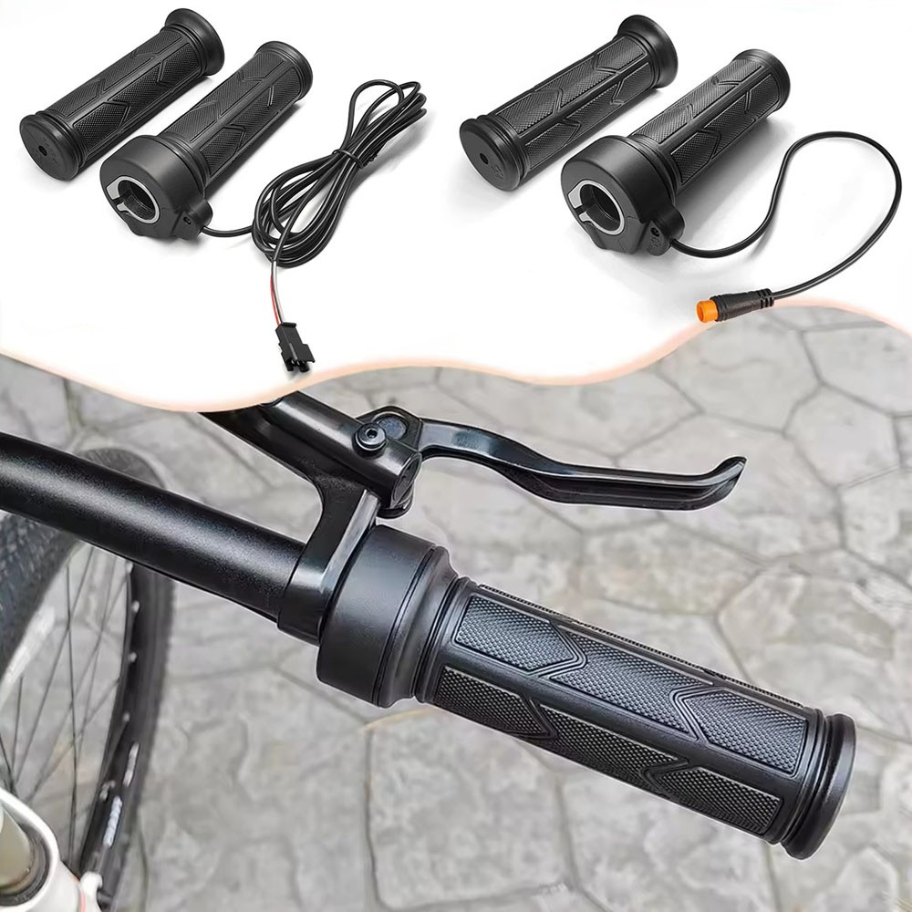 Electric Bicycle Throttle Grip 12V-72V Ebike 192X Full Twist Throttle SM/WP Plug