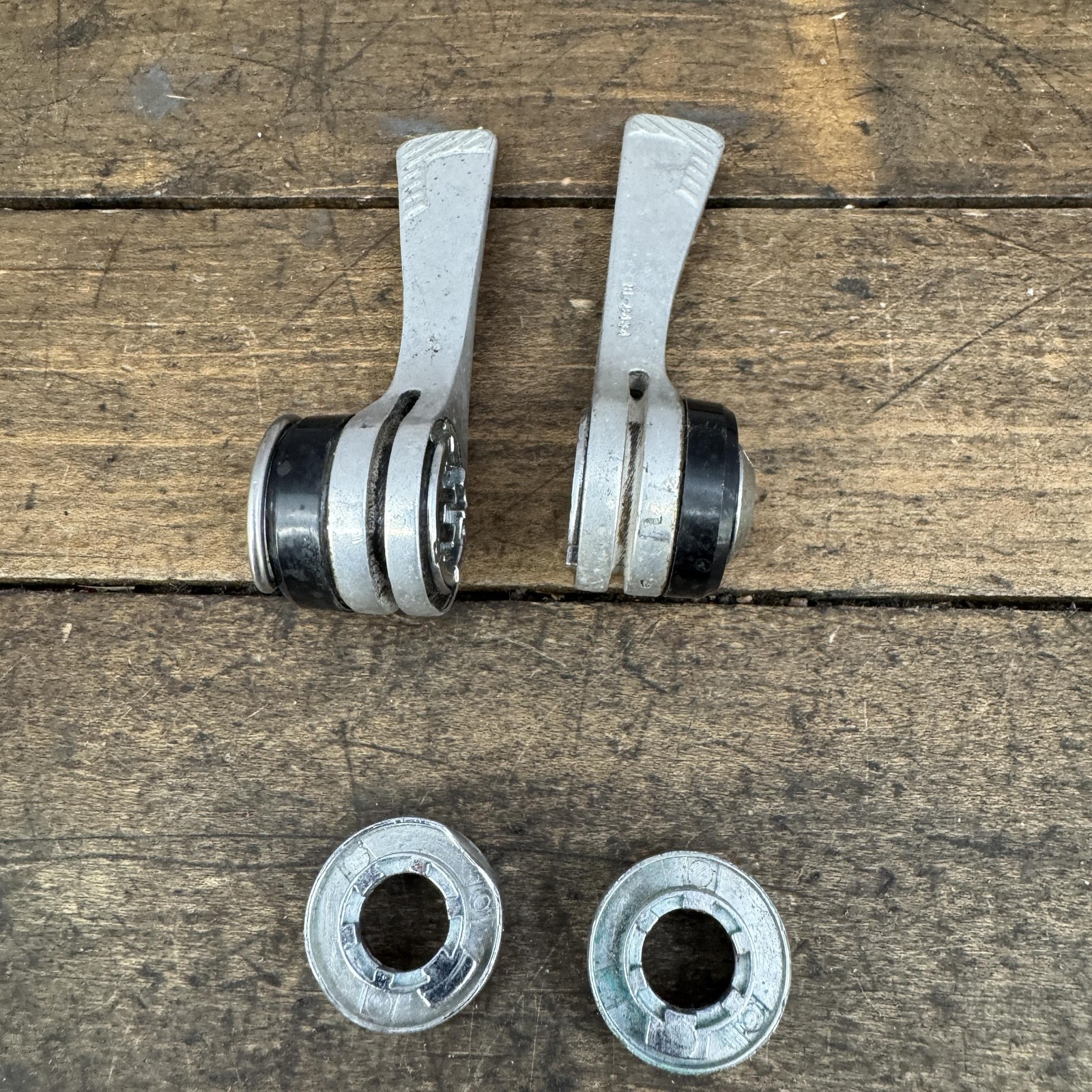 Vintage Shimano SL-S434 6 Speed Downtube Shifter Set Road Bike SIS 6s Silver