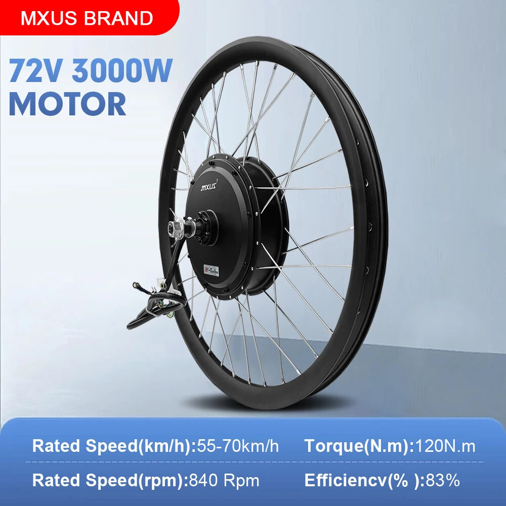 Mountain Electric Bike 72V 3000W Brushless Rear Hub Motor Wheel 20-29Inch 700C