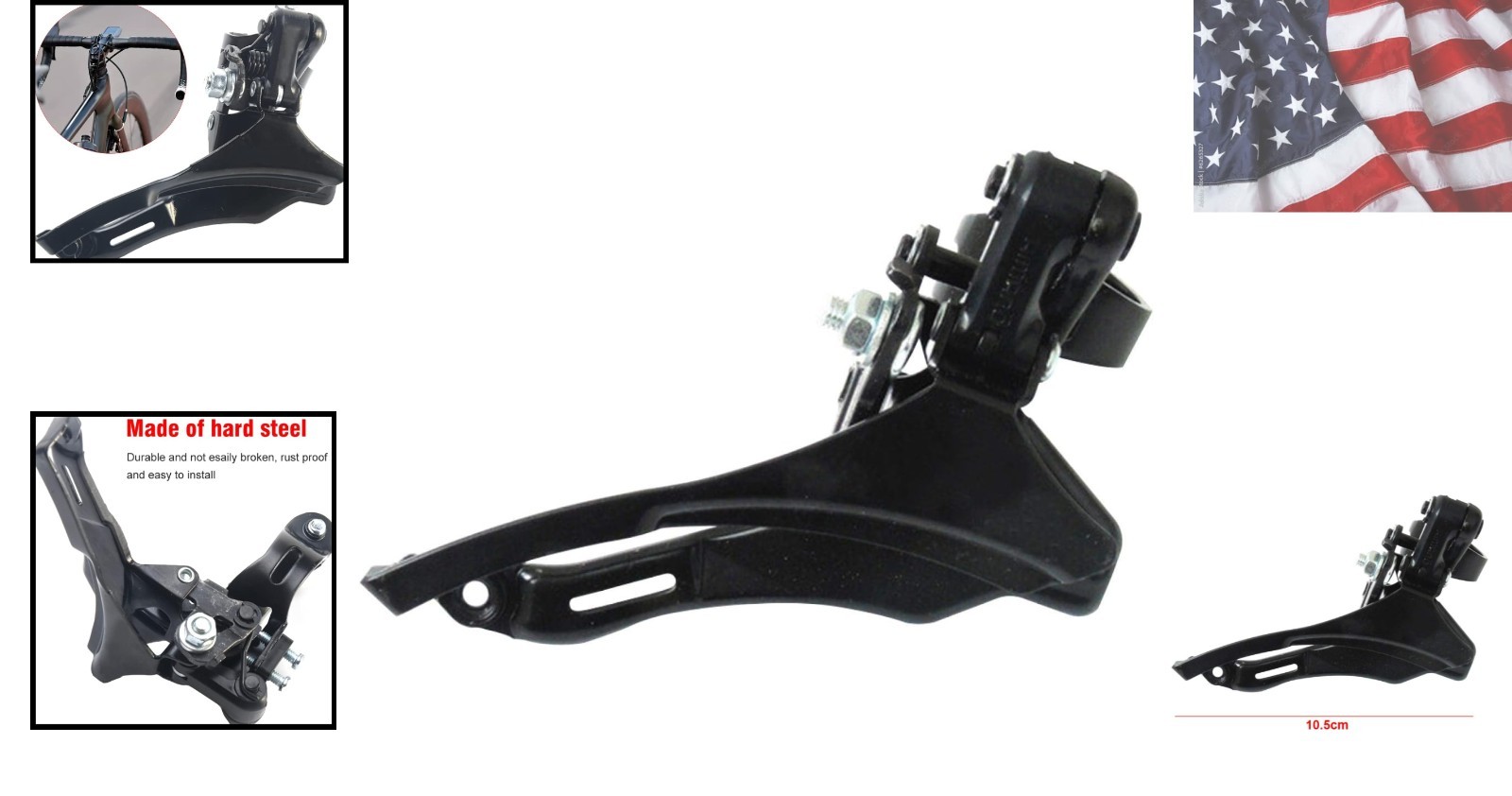 Bike Front Derailleur, Universal Bicycle Derailleur, Steel Speed Changer TZ 3…