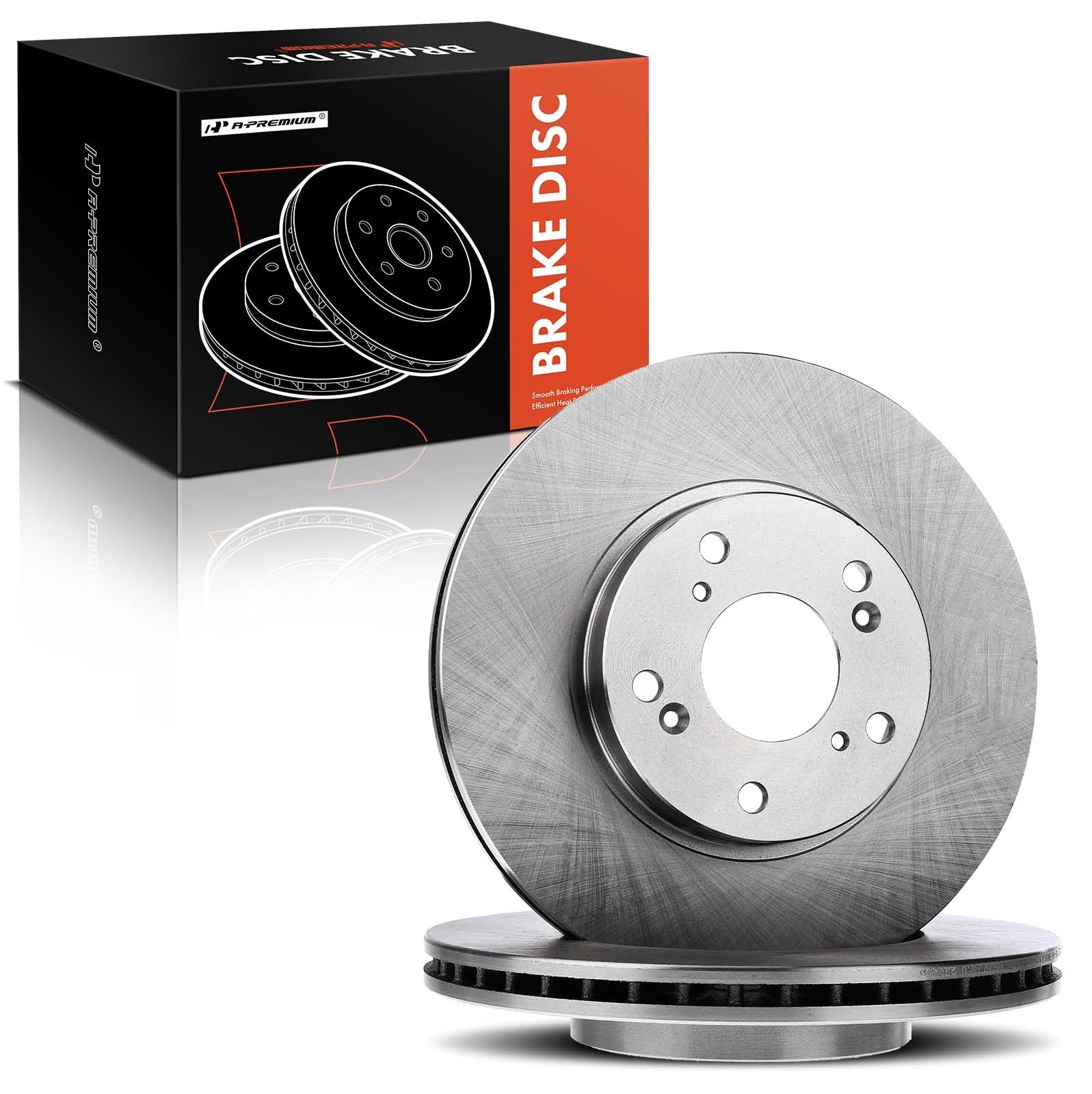 A-Premium 11.10 Inch 282Mm Front Vented Disc Brake Rotors Compatible Honda And