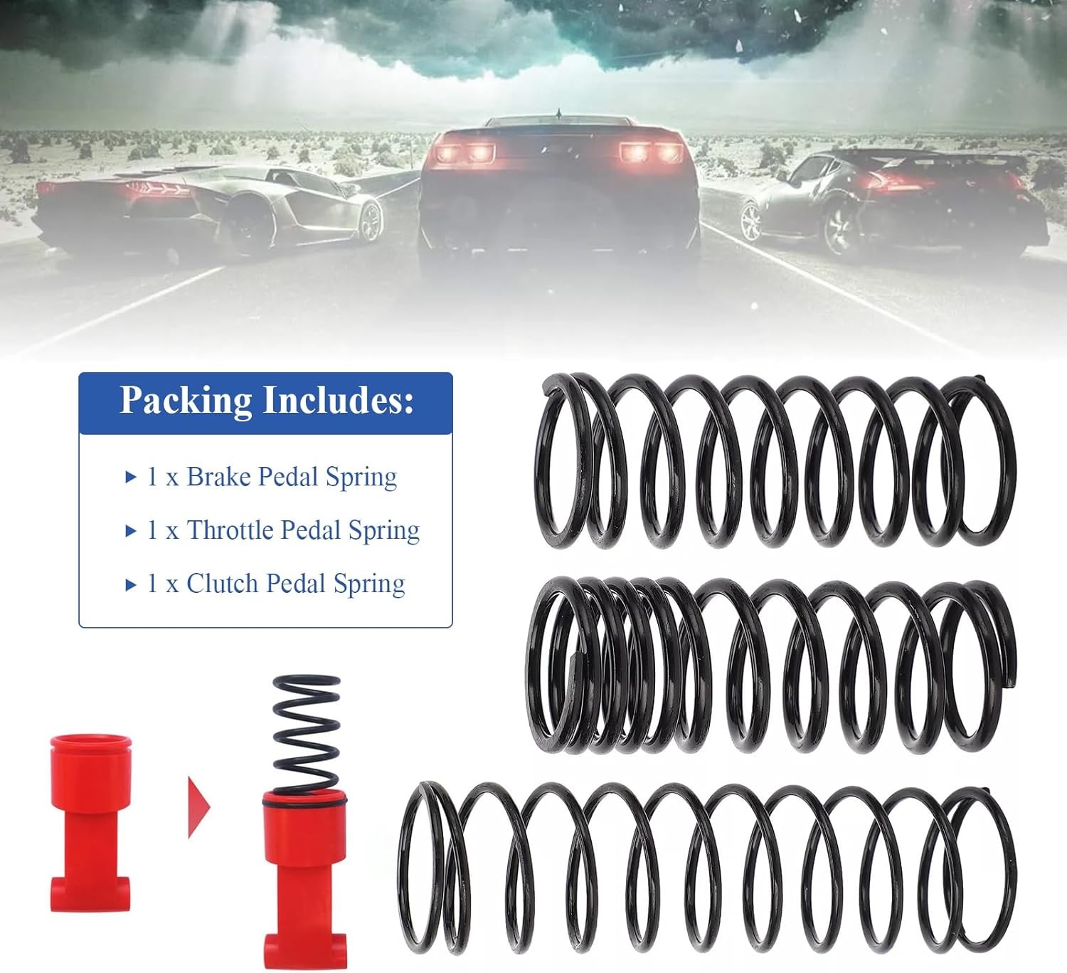 Pedal Return Spring Kit for Logitech G25 G27 G29 G920 G923 Racing Pedals