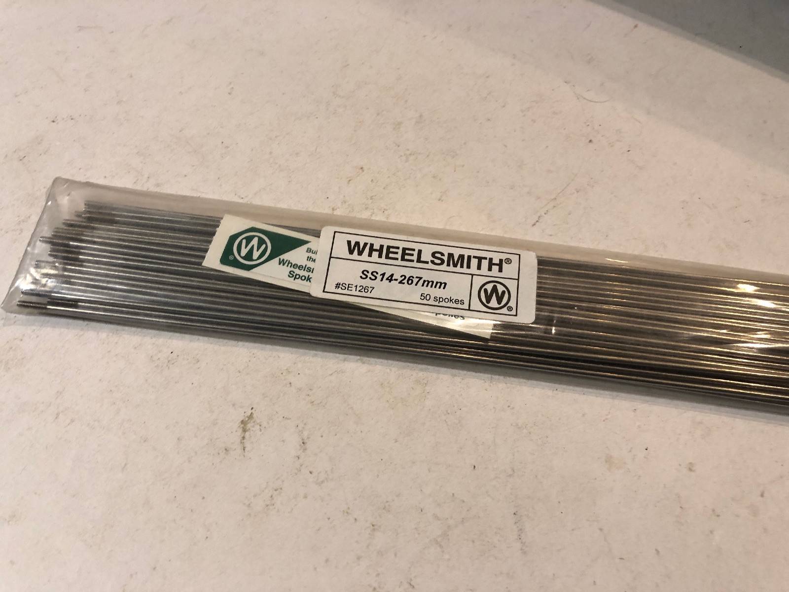 Wheelsmith SS-14-267mm Spokes Silver Bag of 50