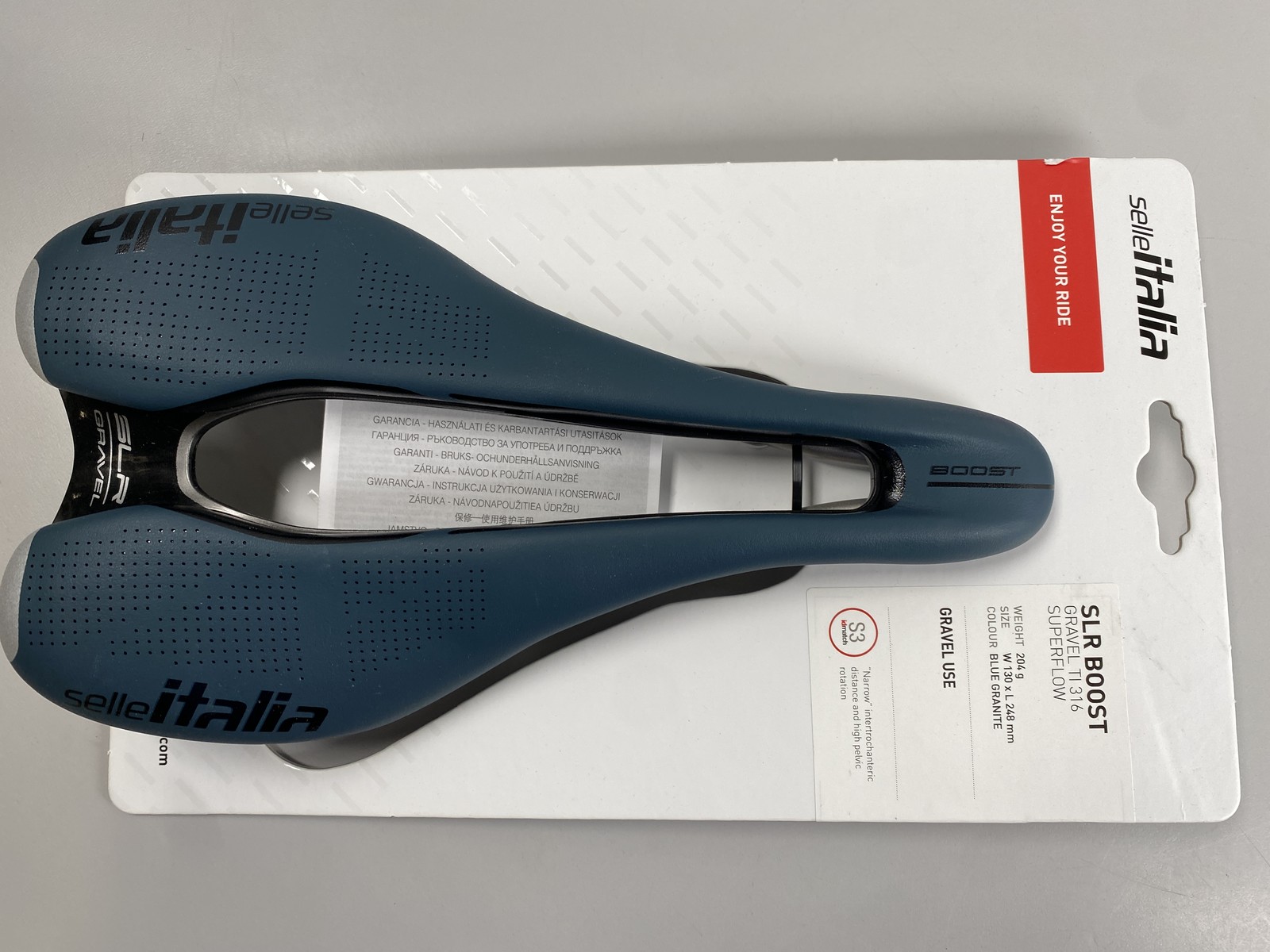 Selle Italia SLR Boost Gravel Ti316 Superflow – Blue L3