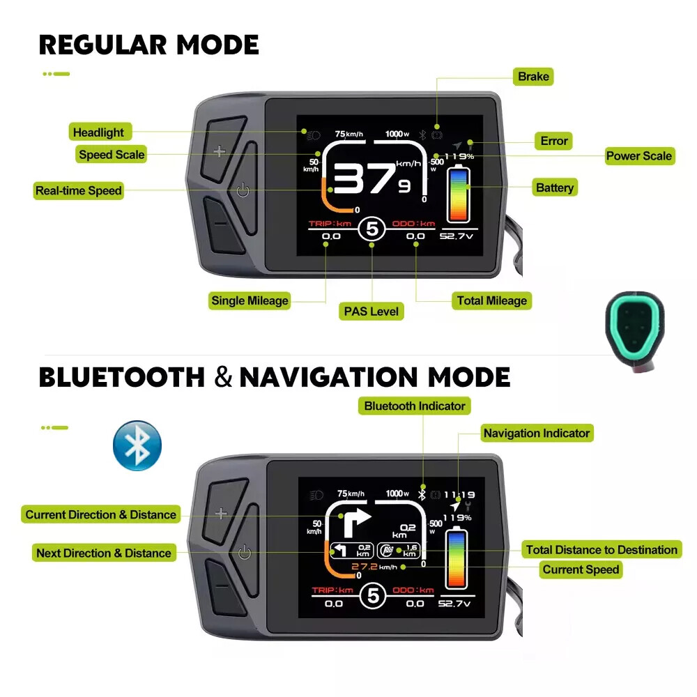 EKD01 Display CAN Protocol Bluetooth For Bafang Mid Motor BBS01 BBS02 BBS-HD
