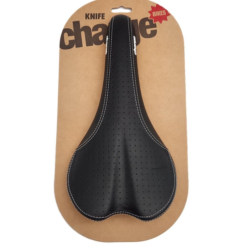 Charge Bikes Knife Saddle Titanium Ti Alloy Rails – Black – Road / MTB / Fixie