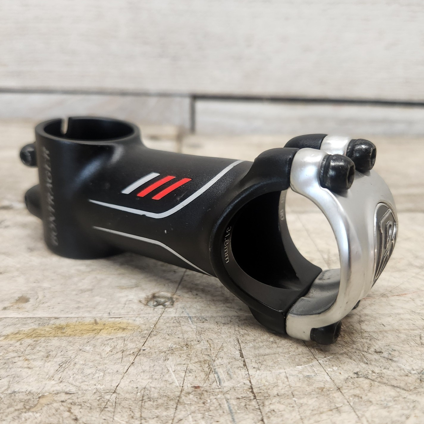 Bontrager Race X Lite Stem 80mm 31.8mm Clamp 1-1/8” Threadless Black Silver MTB