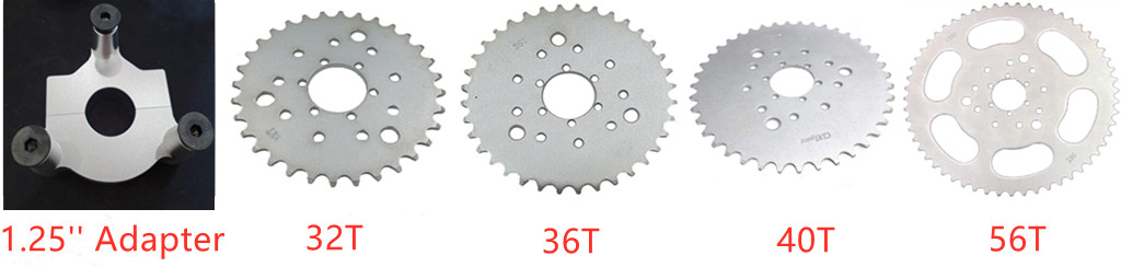 CDHPOWER 1.25» Rear Hub Adapter & Multifunctional Sprocket – Gas Motorized BIKE