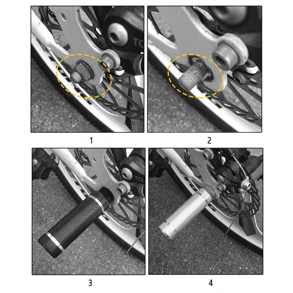 WADEKING Aluminum Alloy Bike Pegs,Fit 3/8 inch Axles,Foot Pedals Backseats St…