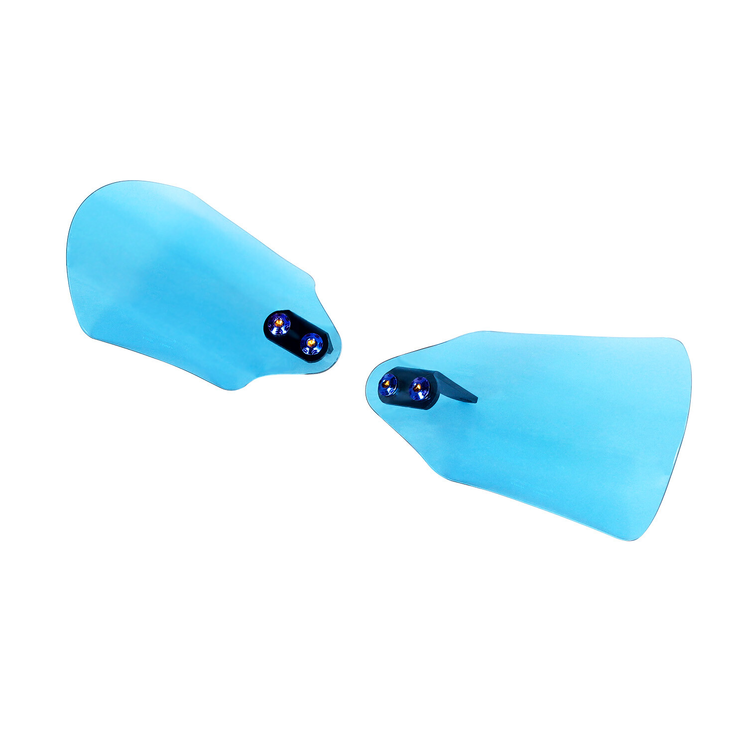 Blue Acrylic Hand Grips Windshield For Harley Touring FLHR FLTC Dyna FXDF FXDX