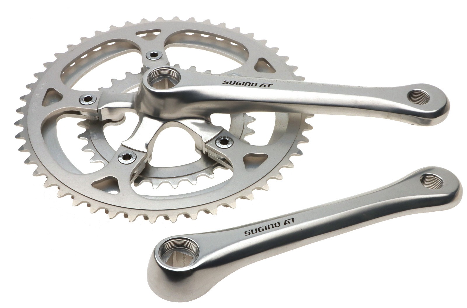 Sugino Aero Tour AT Crankset 170mm 50/46/30 Silver No Chainrings NOS NEW Vintage