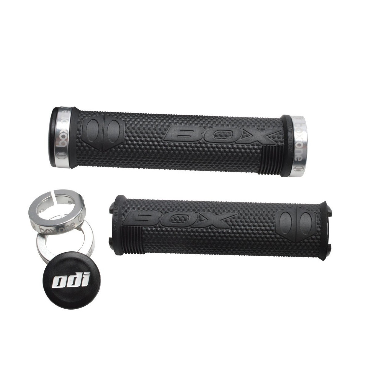 Box Components One Grip Black/Silver clamp, One Size (BX-HG17BKHEX-SL)