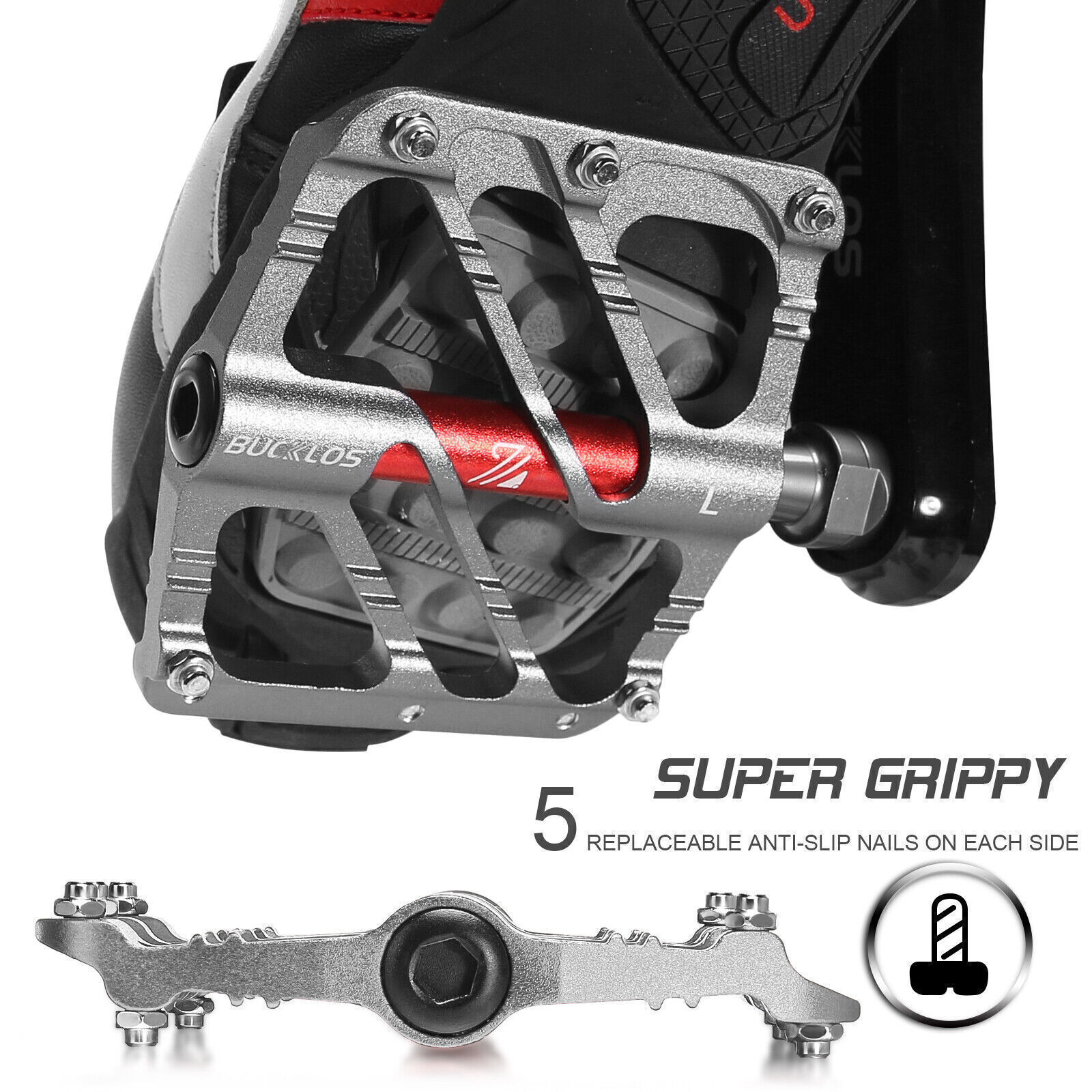 MTB Pedal Mountain Bike Flat Pedals 3 Bearing 9/16” Aluminum Fit Shimano/DMR US