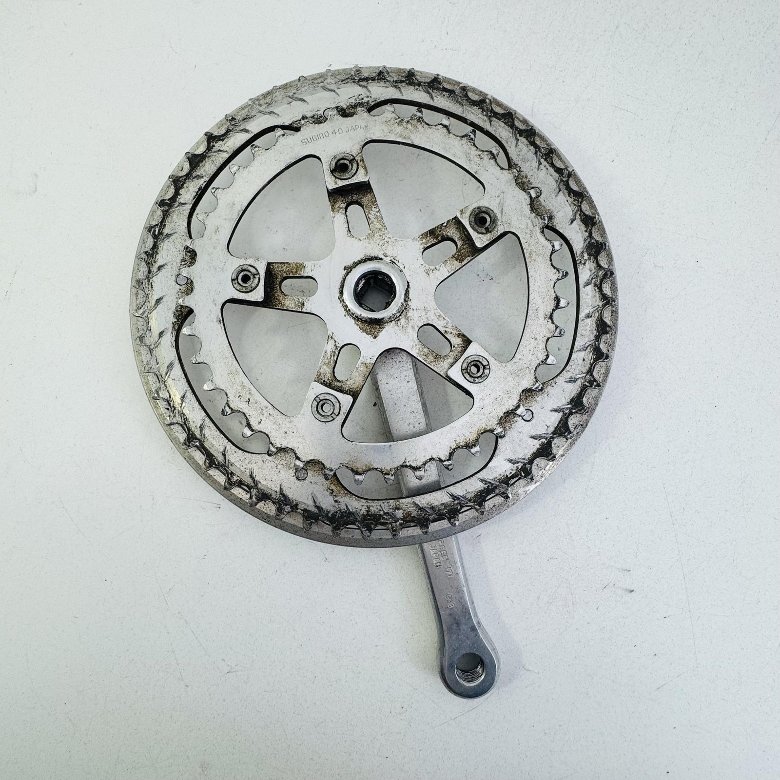 Vintage Sugino Right Maxy Crank 171mm Double 52/40T Silver Road MTB Bike A83