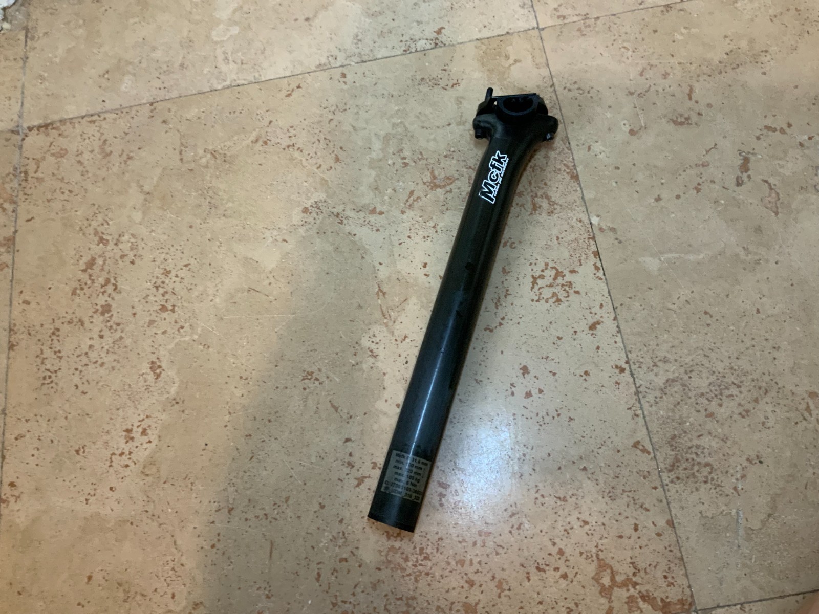 MCFK Carbon Seatpost 31.6mm Ultralight 144g w/ Clamp Black Germany
