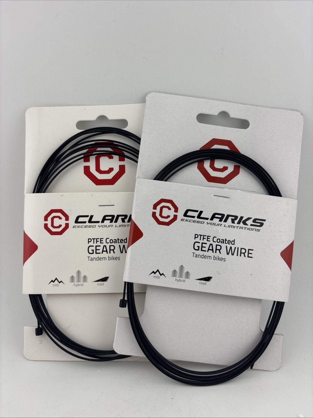 Pack of 2 Clarks Galvanized/Teflon Gear Wire Front or rear 3060mm 1.1mm Black