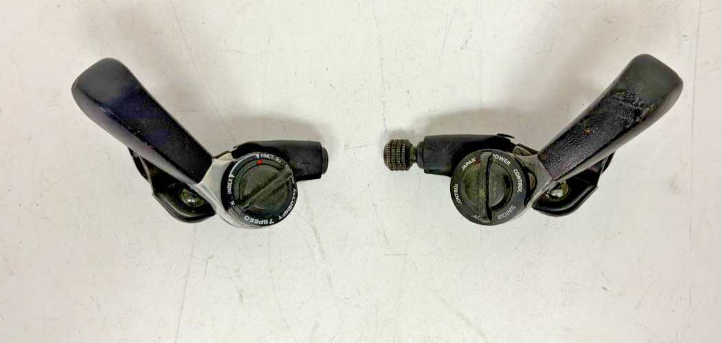 Vintage Suntour Power Control 3×7 Speed Mountain Bike Thumb Shifters EXCELLENT