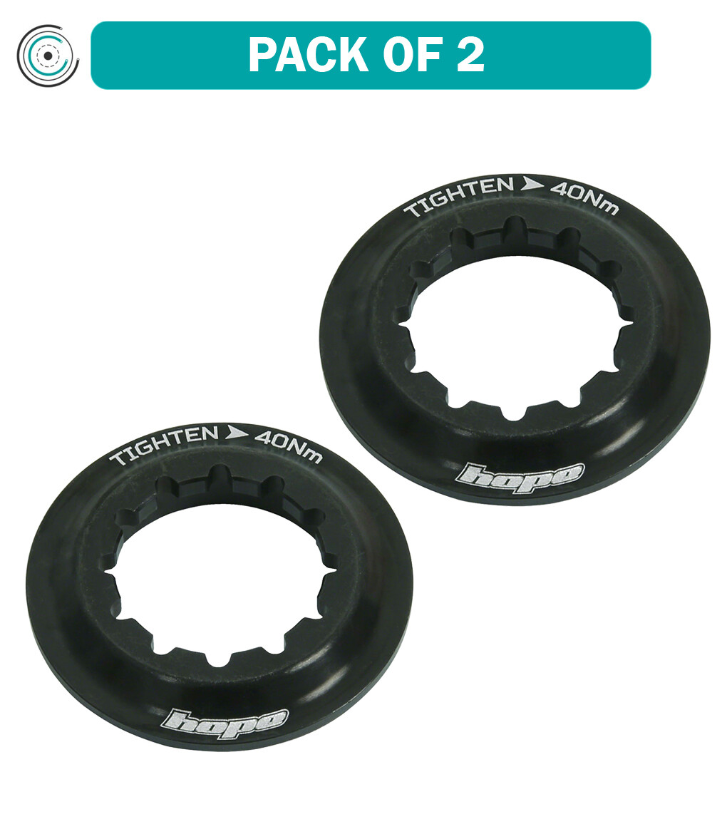 Pack of 2 Hope Center Lock Disc Lockring – Black