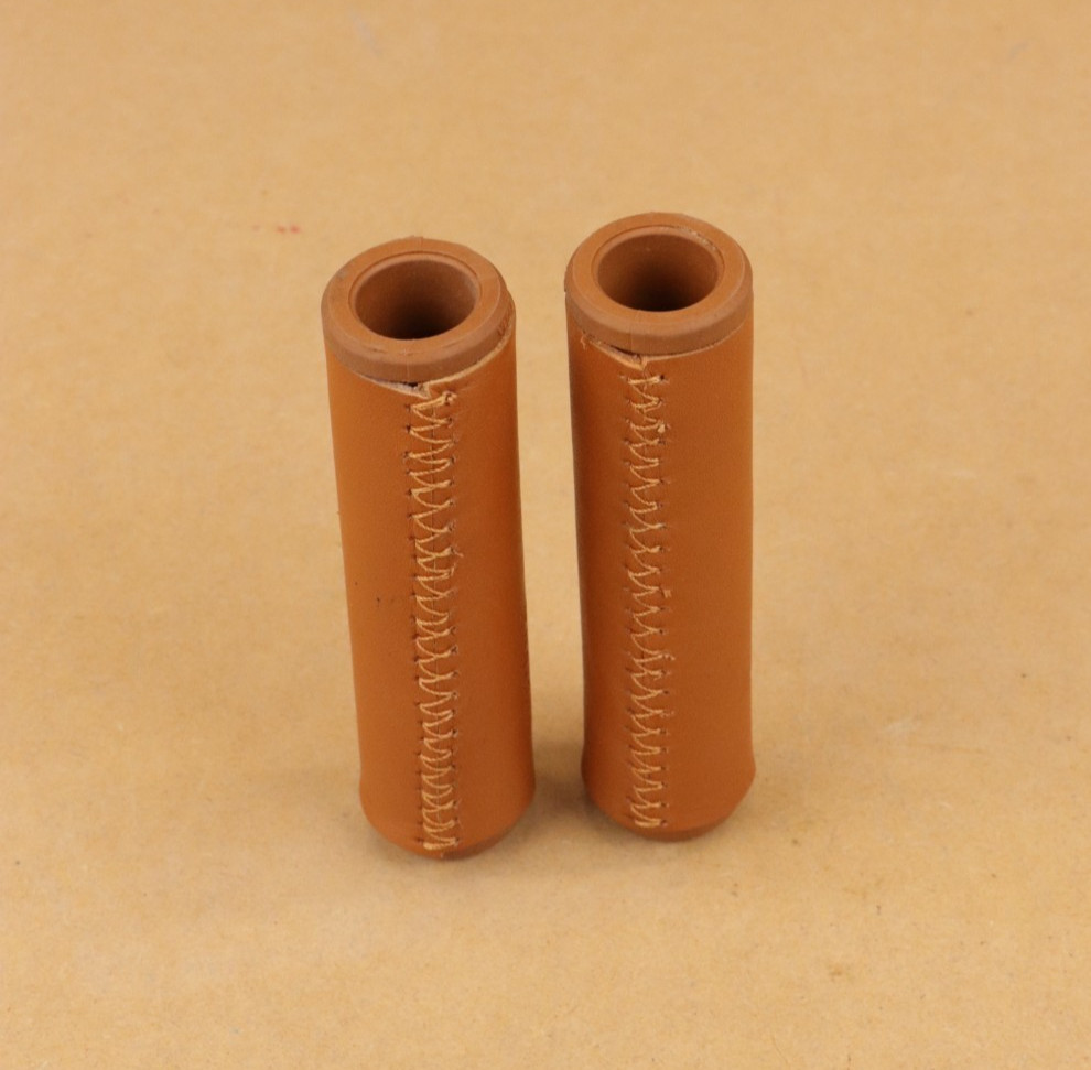 Brooks Natural Leather Covered Rubber Grips VLG105 – Honey, Vintage