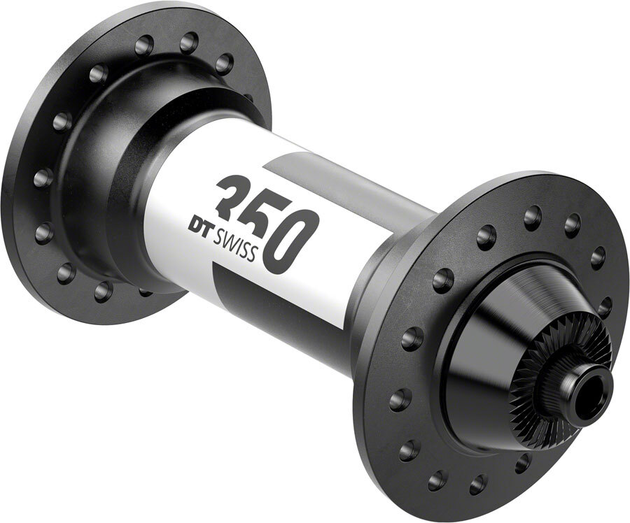 DT Swiss 350 Front Hub – QR x 100mm, Rim Brake, Black, 24H