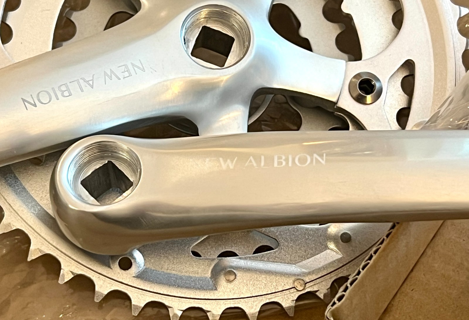 New Albion Cycles XDT Triple Crankset– 175mm 26/36/46T – 74/110 BCD Silver NEW