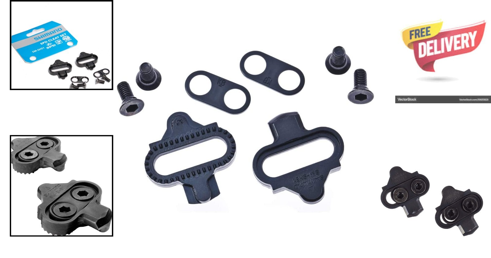 SH-51 SPD Cleat Set – Lightweight Alloy Steel for Superior Cycling Performance