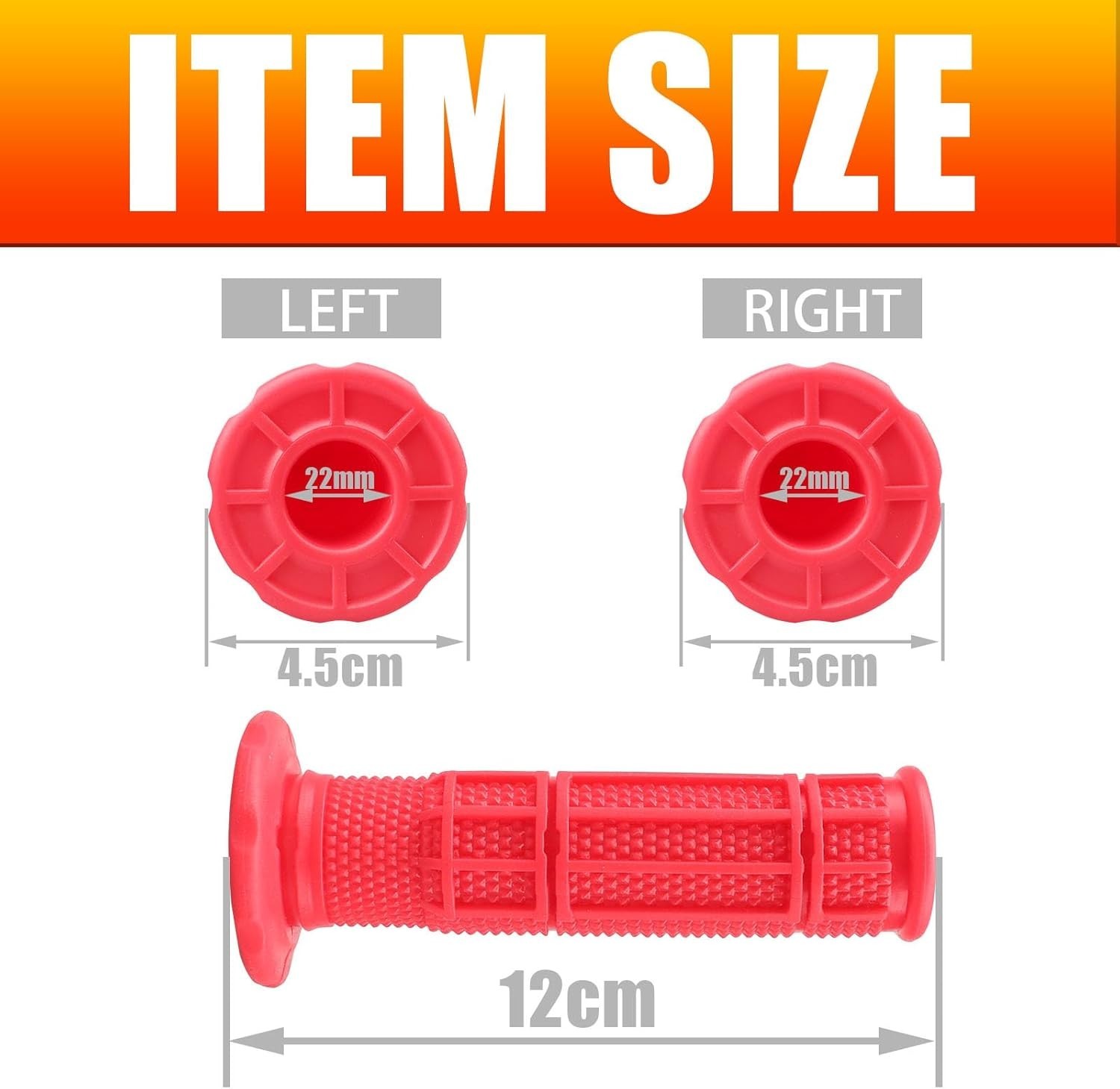 7/8» ATV Grips Upgrade Universal Handlebar Grips Soft Rubber Thumb Throttle …