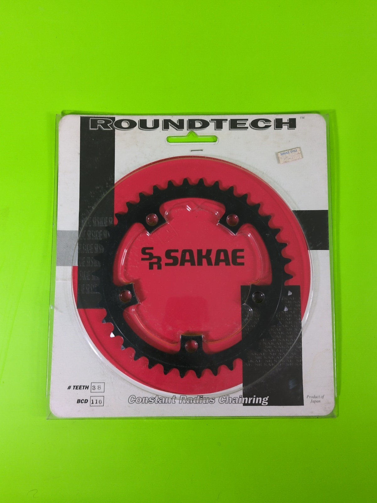 NEW Sakae SR Chainring 38T 110mm BCD 5-Arm Roundtech Vintage Road MTB Black