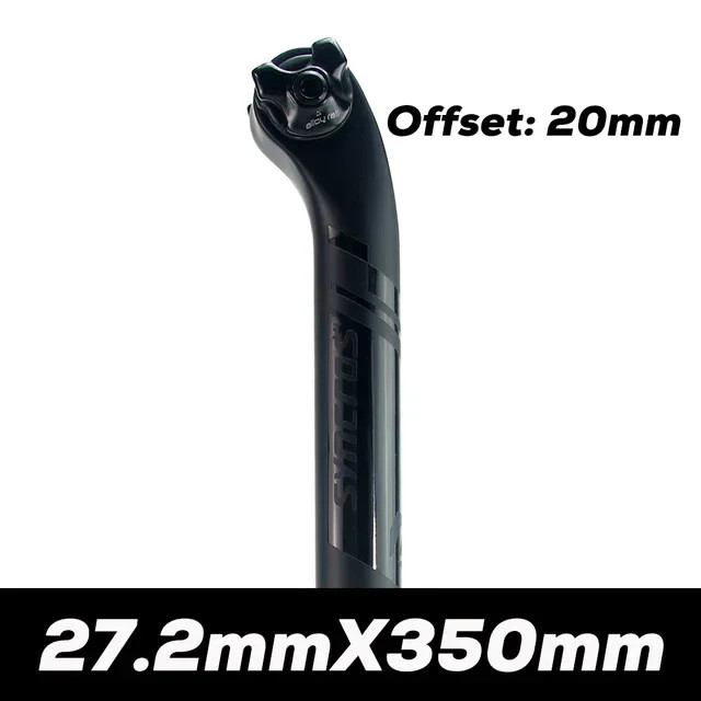 Carbon Seatpost 350/400mm Length MTB/Road Bicycle Half Matte Gloss Seat Tube