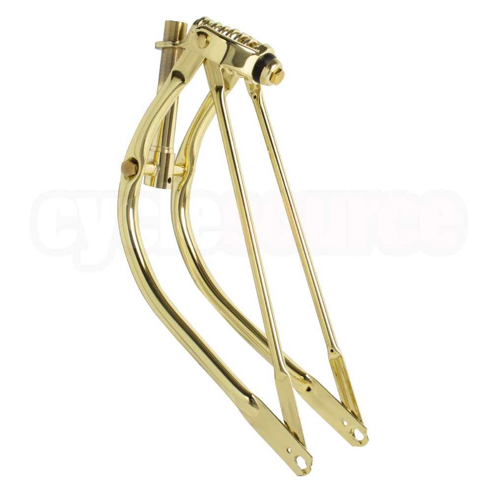 20″ Lowrider Classic Bent Spring Fork 1″ Chrome bike bicycle fork