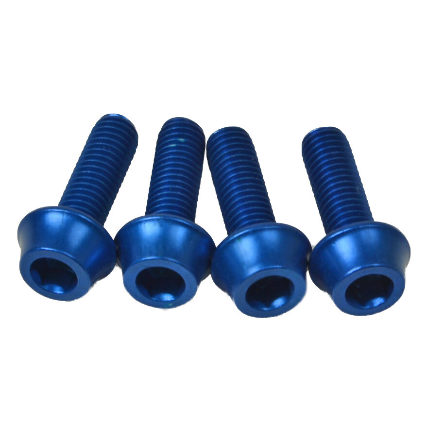 OMNI Racer WORLDS LIGHTEST Alloy Bottle Cage Bolts Set: 4-M5x15mm, 1.2g each!!