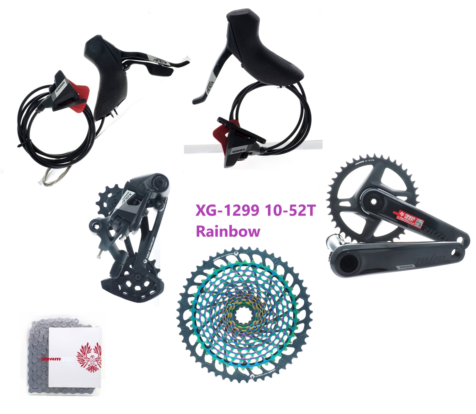 SRAM APEX 1×12 Eagle Mechanical Shifter/Rear Derailleur/CN/CS/FC Groupset READ