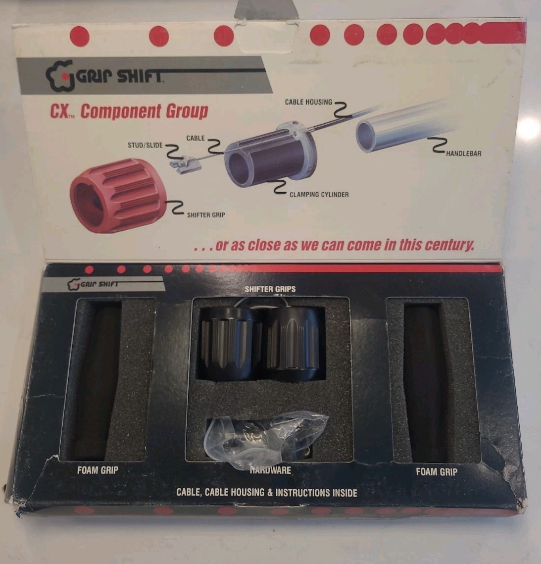 Vintage NOS Grip Shift CX Component Group Twist Shifter 80s Grab On (B3-G7)