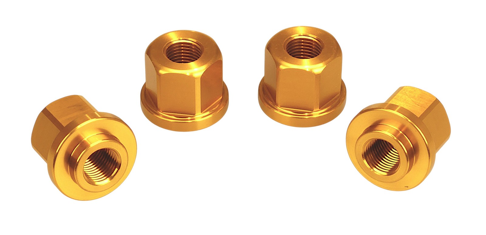 3/8″ X 26T ADAPTER axle nuts to fit 14mm drop outs (SET OF 4) GOLD