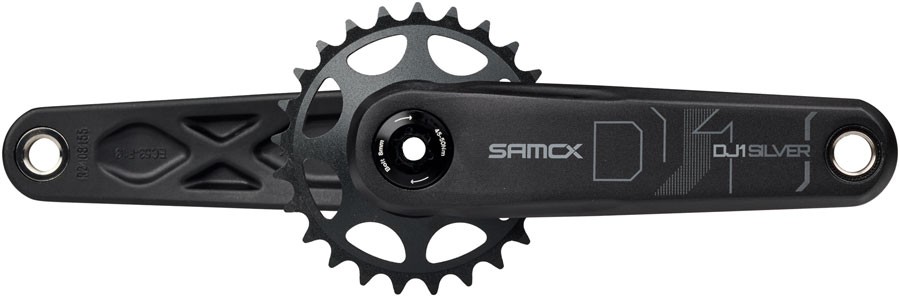Samox Silver DJ-1 Crankset – 160mm, 3-Bolt Direct Mount 25t Chainring, 24mm