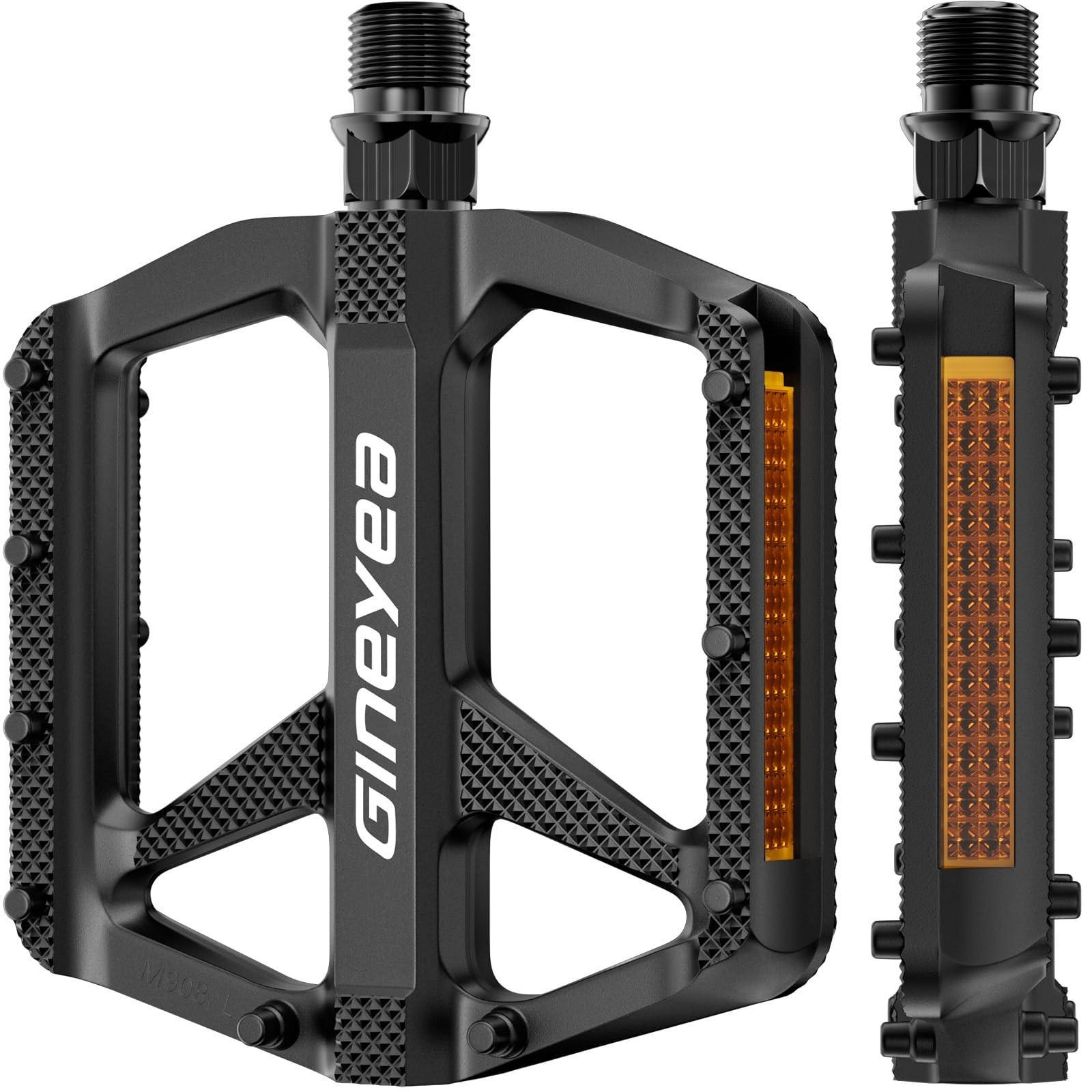 Universal Fit 9/16″ Bike Pedals – Non-Slip Lightweight Nylon, Wide Flat Platform