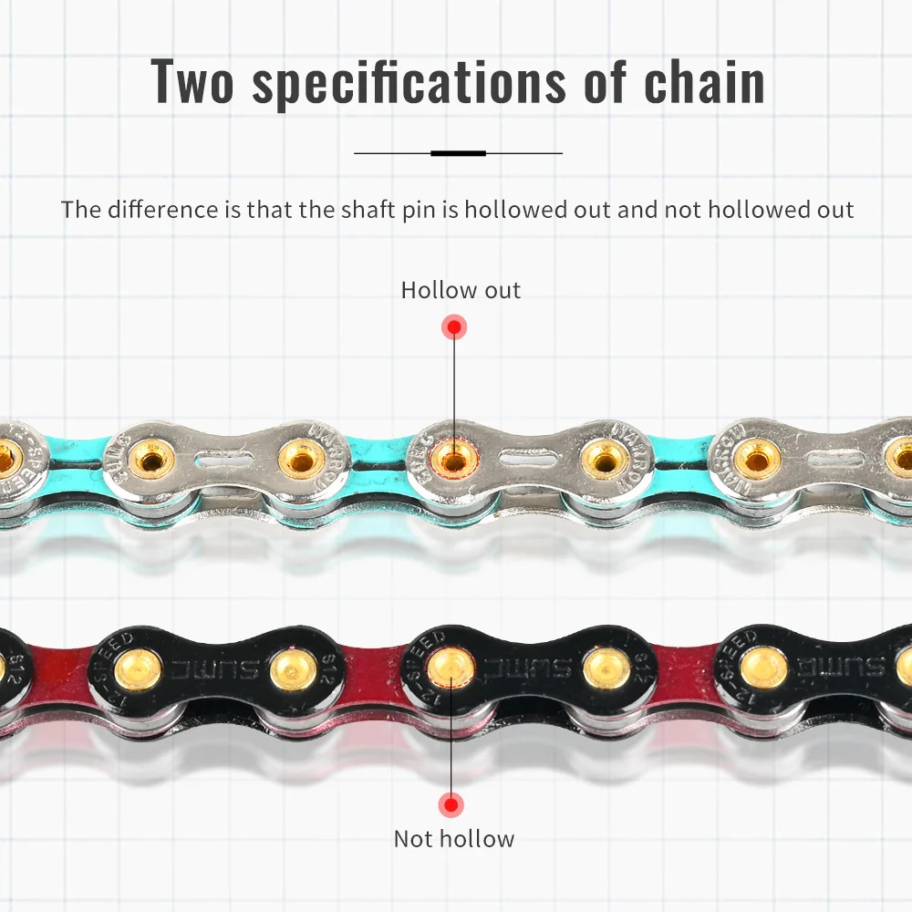 Bicycle Chain 12Speed Diamond Color Bike Chain MTB Mountain Road Bike Ultraligh