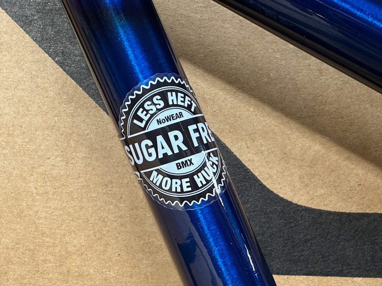 NEW Nowear BMX Sugar Free Candybars 10″ Made in USA 2 PC handlebars bars Blue