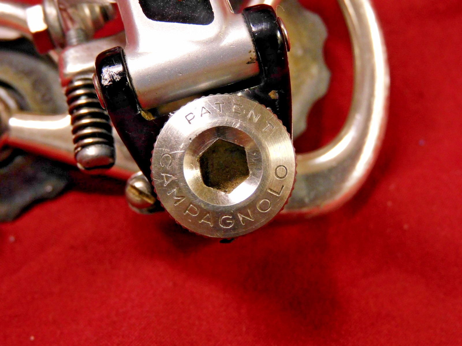 Vintage Pat. 81 Campagnolo 4001 Super Record Rear Derailleur w/ Titanium Bolts
