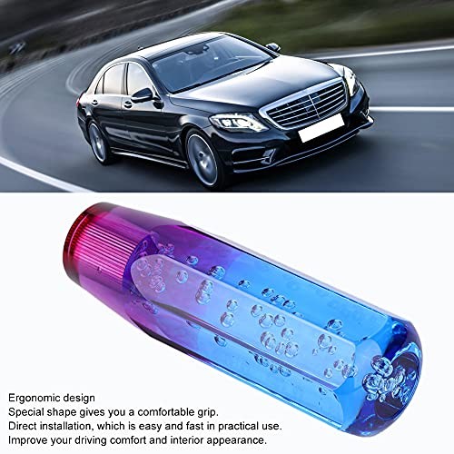 Universal Acrylic Shift Knob, Ergonomic Shifter Lever with 2 Blue purple