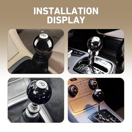Shift Knob Manual Gear, Black 8 Ball Gear Shift Knob, Acrylic Gear Shifter