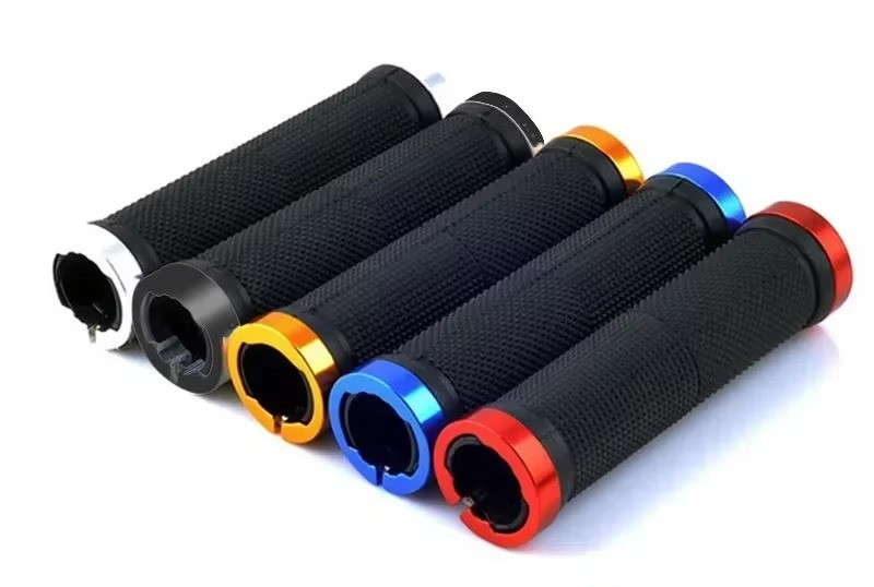 Ergonomic Rubber Bicycle Handlebar MTB Mountain Bike Grips Cycling Lock-On Ends