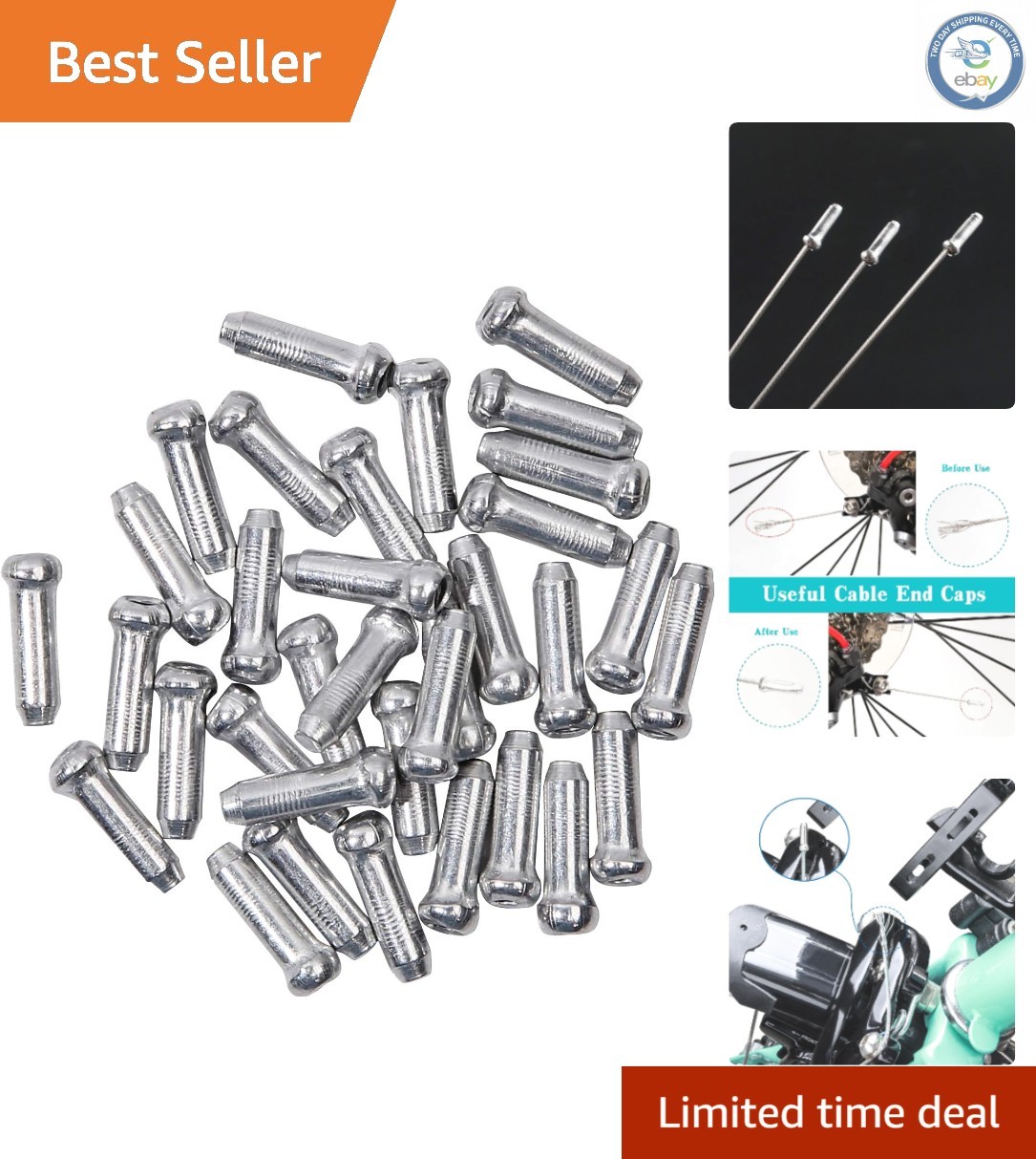 100PCS High-Quality Aluminum Bike Cable End Caps for Road & Mountain Bicycles