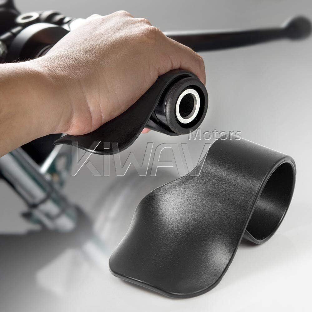 Black Throttle Mounted Motorcycle Cruise Assist Wrist Hand Grips Handlebar Oil C